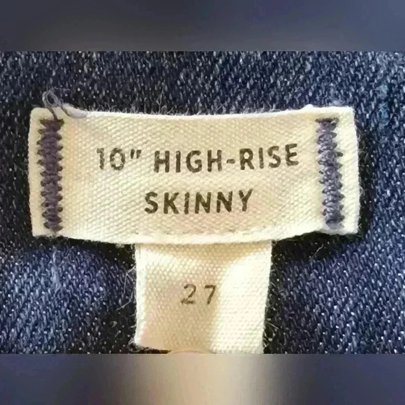 Madewell 10" High Rise Skinny Jeans Style No MB908 Size 27 - Picture 6 of 10